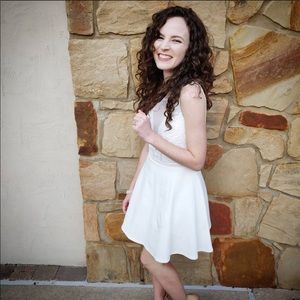 Lulu’s low back white lace skater dress